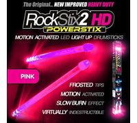 rockstix 2 HD caliente rosa, brillante luz LED hasta baquetas, con efecto de fundido, de su funda de fuego.