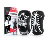 RockTape Assassins Ginocchiere 5mm - Supporto al Ginocchio in Neoprene per Compressione, Calore e Stabilità Durante l’Allenamento Intenso, Stampa Teschio, Small