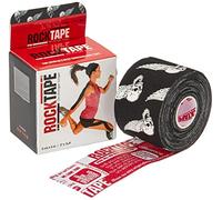 Rocktape Kinesiology Tape Athletes, Resistente al agua, reducir el dolor y la recuperación de lesiones, 5 cm x 5 m, sin cortar, Calavera Negro