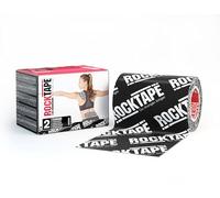 RockTape Mini Big Daddy Nastro Kinesiologico Pre-Tagliato (10x5cm) - Elastico Terapeutico Sportivo per Spalla, Caviglia, Gomito, Polso, Schinieri, Ginocchio - Senza Lattice - Logo Nero