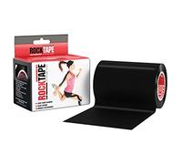 RockTape Mini Big Daddy Roll Cinta Kinesiológica Pre-Cortada (10x5 cm) - Cinta Terapéutica Elástica para Hombro, Tobillo, Codo, Muñeca, Periostitis, Rodilla - Libre de Látex - Negro