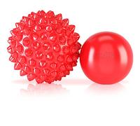 RockTape RockBalls - Liberación Miofascial Precisa con Pelotas de Masaje Duales Portátiles, 2 Piezas, 6 cm, Rojas - Ideal para Kinesiología, Recuperación Deportiva, Rehabilitación de Lesiones