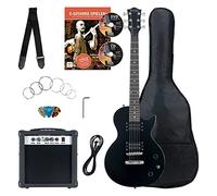 Rocktile Banger's Pack Set Completo Guitarra Eléctrica Single Cut Negro (Amplificador, Funda, Cable, Correa, Púas, Cuerdas de Repuesto y Escuela con CD/DVD)