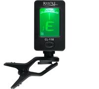 Rocktile CL-118 Afinador Digital Clip - Afinador cromático para guitarra, bajo, ukelele y violín - Afinador con pantalla LCD para clip - 20g ligero - Negro