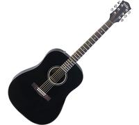 Rocktile D-60 Guitarra Western - Guitarra Dreadnought - Tapa: Abeto, Mástil: Nato - Fondo y Aros: Caoba - Cuerdas D'Addario - Acabado Brillante Elegante en Negro