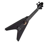Rocktile FV-04 BK Ukulele soprano heavy, mensura 343 mm, longitud 60,5 cm, cuerpo y mástil de tilo, cuerdas Aquila Super Nylgut, 2 pines para correa, color negro.