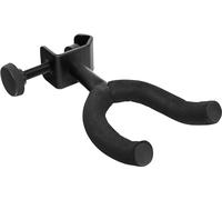 Rocktile GHMS-10 Soporte para guitarras, montaje en soporte de micrófono y atril, fijación con tornillo, para tubos hasta 20 mm, color negro.