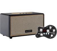 Rocktile GP-10 / BB-860BK Set Amplificador para Guitarra con 6 Modelos de Amp, Funciones Extras, Altavoz Bluetooth® Fullrange 5" y Acabado Imitación Cuero - Negro.