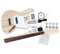 Rocktile Kit De Bajo Eléctrico JB-Style, Cuerpo: Paulownia, Color: Natural | "Do-it-yourself" kit de bajo eléctrico, Mástil: Arce atornillado, Diapasón: Palisandro, Pastillas: 2x JB-Style, Peso: 4, 6 kg