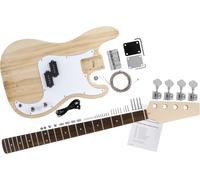 Rocktile Kit De Bajo Eléctrico PB-Style, "Do-it-yourself" Kit de bajo | Cuerpo: Paulownia, Mástil: arce atornillado, Diapasón: palisandro, Pickup: Split-Coil, Pickguard: plástico, blanco, Peso: 4