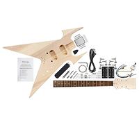 Rocktile Kit De Guitarra Eléctrica ZW-Style - Guitarra Eléctrica Completa DIY Incl. Electrónica - Cuerpo De Tilo, Mástil De Arce, Diapasón De Palisandro 24 Trastes, 2x Humbucker - Natural