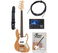 Rocktile Pro JB-30PR Ashwood E-Bajo Natur Set, Bajo eléctrico estilo jazz