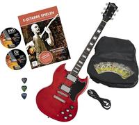 Rocktile Pro S-Red Guitarra Eléctrica Heritage Cherry Set con Accesorios