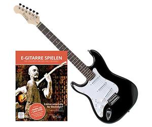 Rocktile Pro ST3-BK Guitarra Eléctrica Para Zurdos (Lefty) Negra + Escuela