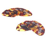 Rocktile Púas Brown Tortoise Medium Paquete de 12 - Grosor “Medium” (0,81 mm) - Forma Tradicional Teardrop - Material: Celuloide - Marrón