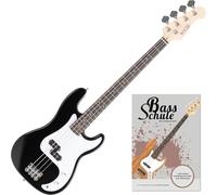 Rocktile Puncher Bajo Eléctrico Black Set (Preci-Style Bajo Eléctrico, Hardware Cromada, 22 Trastes, incl. Escuela de Bajo) Negro