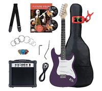 Rocktile ST-Pack Set Completo Guitarra Eléctrica Purple (Amplificador, Afinador, Tremolo, Funda, Cable, Correa, Púas, Cuerdas de Repuesto y Escuela con CD/DVD)