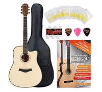Rocktile WSD-100C NT Set de Inicio Guitarra Western, Tapa: Picea, X-bracing