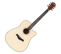 Rocktile WSD-101C NT Guitarra Western, Tapa: Abeto, X-Bracing, Trastes: 20 | Forma del cuerpo: Square-Shoulder Dreadnought con Cutaway, Fondo y aros: Sapele, Mástil: Okoume, Puente: nogal, 5 cm, Peso: 1