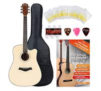 Rocktile WSD-101C NT Set de Inicio de Guitarra Western, Tapa: Abeto