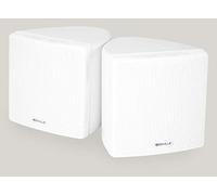 Rockville Cube - Par de Altavoces giratorios de Pared de 3.5 Pulgadas, 70 V, Color Blanco