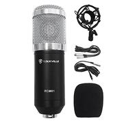Rockville Pro Studio Micrófono Condensador de grabación Micrófono + Soporte de Choque metálico