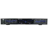 Rockville req20 19 "para montaje en rack Pro Dual 10 Band EQ Ecualizador gráfico w/VU metros