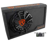 Rockville RWS12CA - Caja de subwoofer amplificada para Coche, 1200 W, 12 Pulgadas, 4 ohmios, diseño Delgado, Amplificador Integrado, Control Remoto de Graves, para Coches, Camiones y SUV