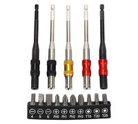 Rockvoqrn soporte de bits de pivotación magnética giratoria de bloqueo de 1/4 pulgadas extensor de perforación hexagonal para espacios y esquinas ajustadas 145 mm de 145 mm