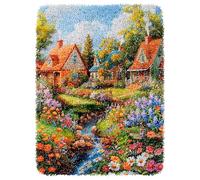 ROCKY&CHAO Juego de alfombras de gancho de anudado, gancho de botones para hacer alfombras para adultos, niños, punto de cruz, fabricación de alfombras, decoración del hogar, 60 x 40 cm, 0507A