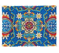 ROCKY&CHAO Kit de alfombra con gancho de pestillo, clásico, 60 x 42 cm, apto para principiantes y niños, decoración del hogar, floral, unisex, todas las estaciones