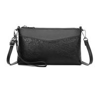 Rocky Green Bolso cruzado para mujer, piel sintética, correa de hombro ajustable, 24 x 15 x 5 cm, Black, 9.36 X 5.85 X 1.95 Inches / 24 X 15 X 5 Centimeters