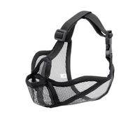 Rocky Green Bozal transpirable para perros - Equipo de protección ajustable antimordeduras, antiladridos y antialimentación para razas de hocico corto (disponible en 5 tamaños) (L, negro)