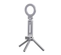 Rocky Green Soporte magnético para teléfono con trípode, súper imán N52, rotación y plegado de 360°, aleación de aluminio, abrazadera de 38 mm, puerto de tornillo de 1/4, universal