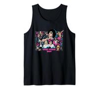Rocky Horror Show Brad Janet Dr Frank-N-Furter Reparto de Dibujos Animados Camiseta sin Mangas