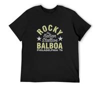 Rocky Italian Stallion 1976 Charcoal - Camiseta de algodón para hombre, color negro, Negro , S