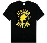 Rocky Italian Stallion Unisex 100% Cotton Short-Sleeve T-Shirts Black S