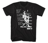 Rocky IV Movie Rocky To Beat Me He's Gonna Have To Kill Me Quote Men's T ShirtBlackS