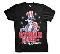 Rocky Licenciado Oficialmente Apollo Creed Hombres Camiseta (Negro), XX-Large