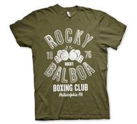 Rocky Licenciado Oficialmente Balboa Boxing Club Hombres Camiseta (Oliva), Small
