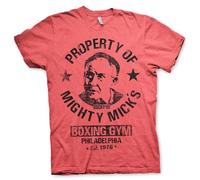Rocky Licenciado Oficialmente Mighty Mick's Gym Hombres Camiseta (Rojo-Heather), Medium