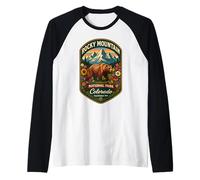 Rocky Mountain National Park Colorado EST 1915 Camiseta Manga Raglan