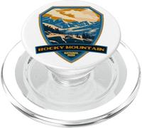 Rocky Mountain National Park Vintage WPA Badge Retro PopSockets PopGrip para MagSafe