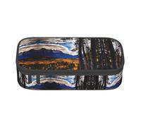 Rocky Mountain Range - Estuche para lápices de gran capacidad, estuche de maquillaje multiusos con cremallera, Black, Talla única, Neceser