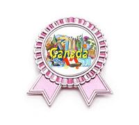 Rocky Mountains CN Tower Maple Canada - Broche para medalla de premio ganador, color rosa, Medium, Metal