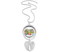 Rocky Mountains - Collar giratorio con colgante de alas de ángel, diseño de torre CN de arce y Canadá