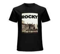 Rocky Philly Step Boxing Movie Balboa Million To One Shot Postcard Men's Cotton T-Shirt Black Shirt Top tee S