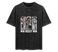 Rocky Running The Streets of Philadelphia Win Rocky Win Men's T-Shirt Unisex Black Men Tees 3XL