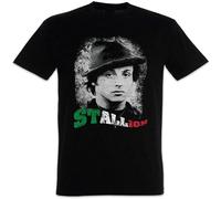 Rocky Stallion Boxing Fan Club Italian Balboa Unisex 100% Cotton Short-Sleeve T-Shirts Black S