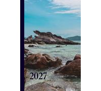 Rocky Waters 2027 Week To View Hardback Planner With Monthly Calendar and Notes: Seascape Weekly Schedule and Journal